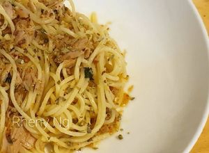Foto resep Healthy Spaghetti Tuna Aglio Olio (bisa pakai Mie Gandum)