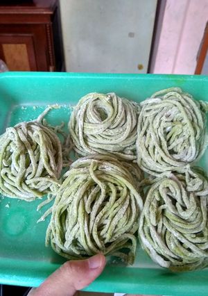 Foto resep Mie ijo daun bayam