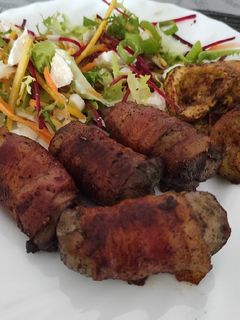 Baconbe göngyölt csirkemáj (ketoba illeszthető) recept fotója