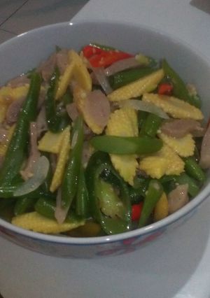 Foto resep Tumis buncis jagung bakso