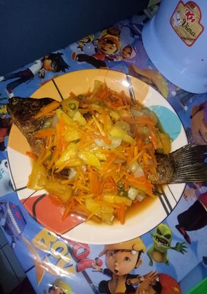 Foto resep Ikan mas asam manis nanas