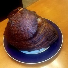 A picture of Double Smoked Spiral Ham W/Raspberry Mustard Dipping Sauce.