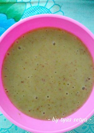 Foto resep Bubur Tim Nasi, Kacang Merah, Buncis, Wortel MPASI 7bln+
