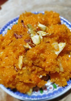 A picture of Orange gazar ka halwa.