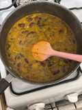 Creamy Kidney Beans Curry (Rajma) with Spinach and Potatos