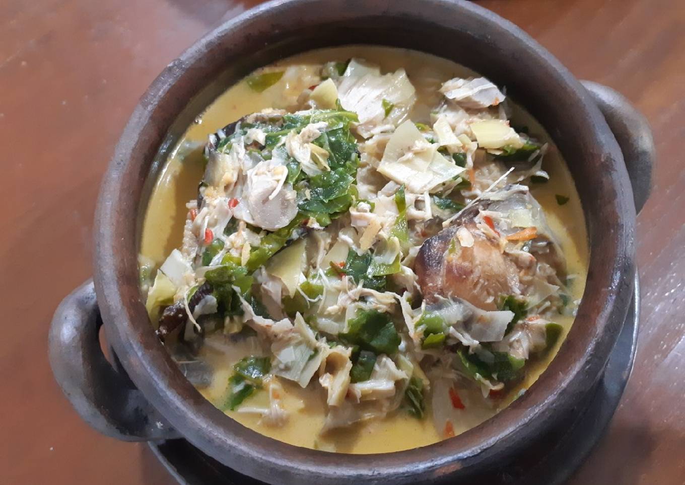 Santan Jantung Pisang Ikan Asap