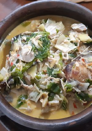 Foto resep Santan Jantung Pisang Ikan Asap
