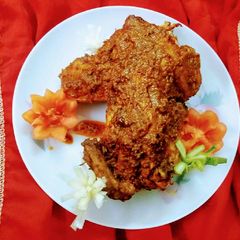 Murgh musallam in microwave A picture of Murgh musallam in microwave.