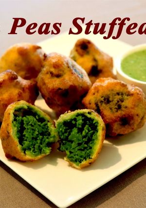 A picture of Matar Stuffed Vada | Green Peas Stuffed Vada.