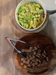 A picture of Wors and salad.