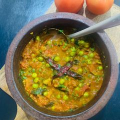Matar Tamatar chutney (Green Peas & Tomato) A picture of Matar Tamatar chutney (Green Peas & Tomato).