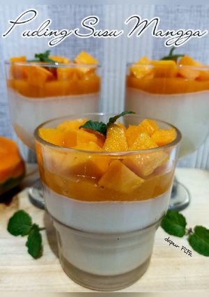 Foto resep Puding Susu Mangga (resep simple)