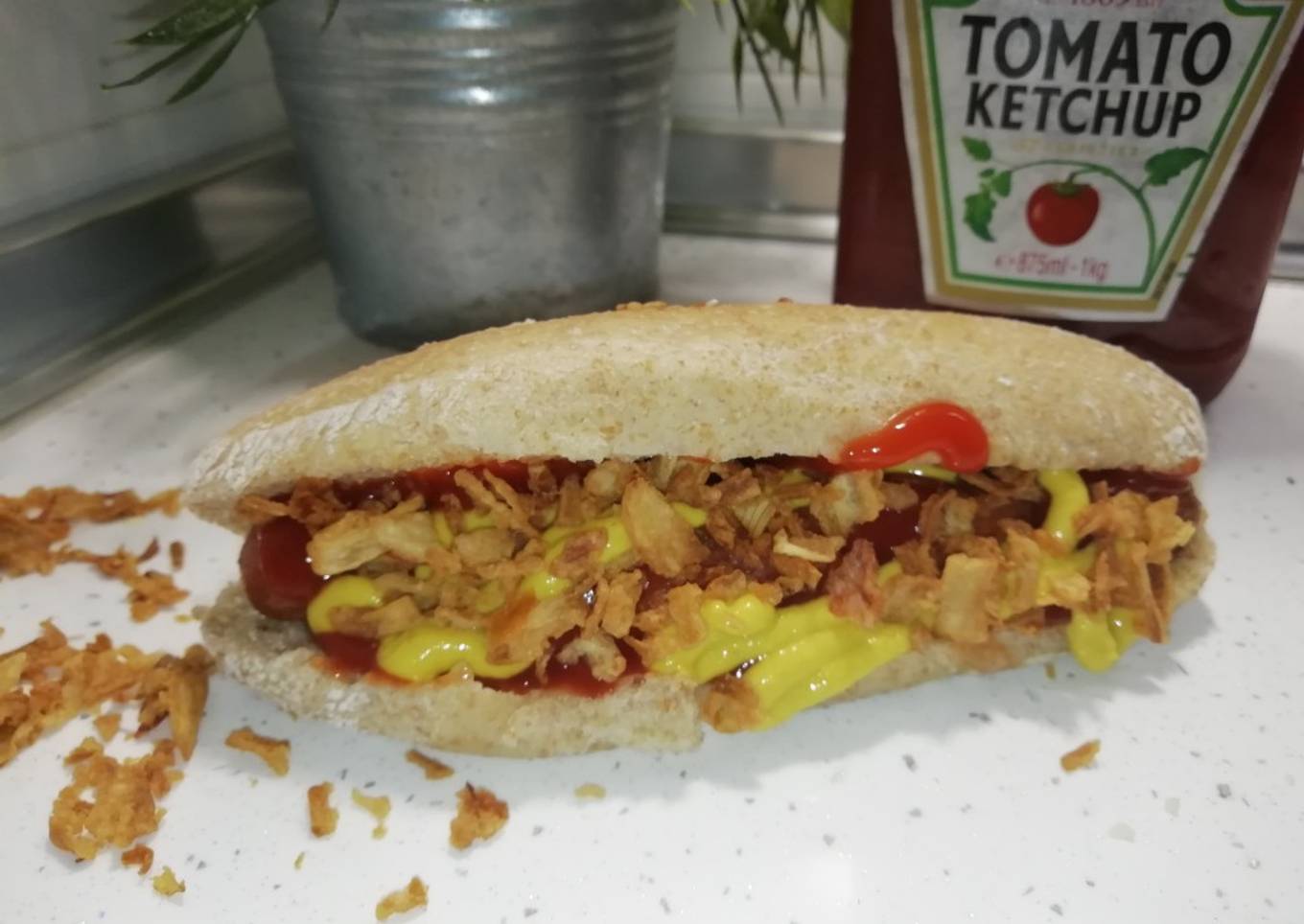 Hot dogs en pan de mollete casero