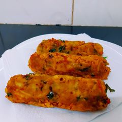 A picture of Vegan kebabs.