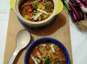 A picture of Maggi vegetable soup.