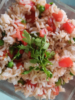 A picture of White pulao.