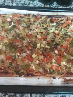 Una foto de Coca de verduras (a mi manera)👨🏼🍳