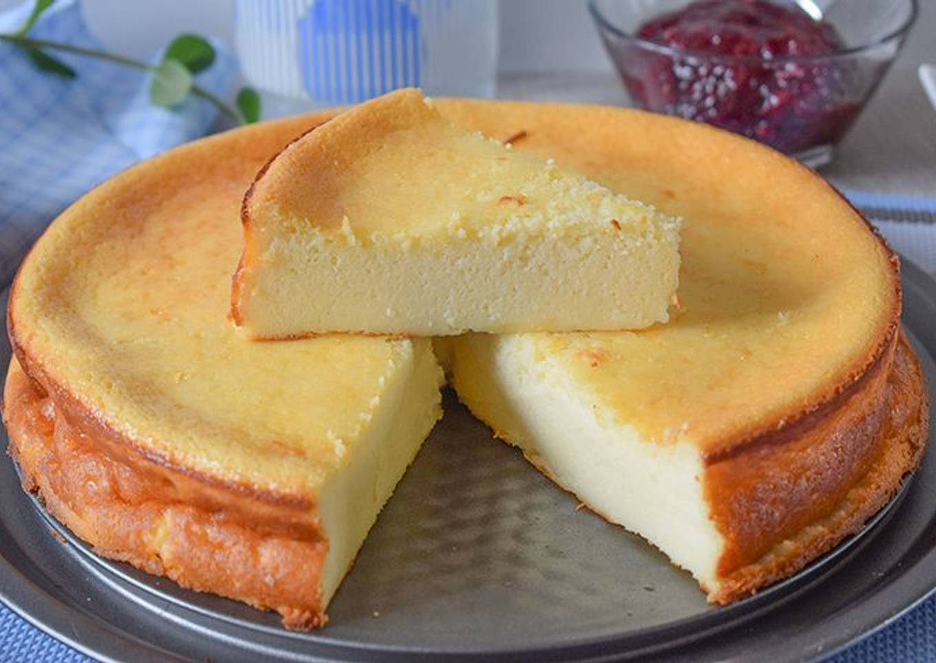 Tarta de queso al horno fácil y con pocos ingredientes!!!! 🥰