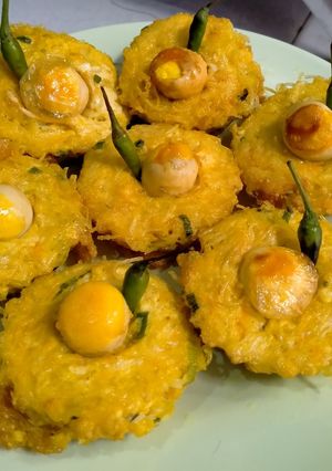 Foto resep Tahu fantasi bihun topping telur puyuh