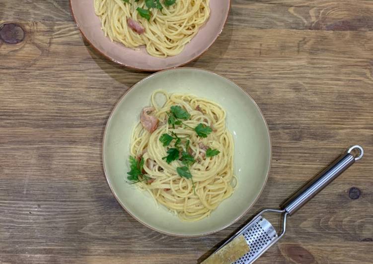 Recipe of Homemade Spaghetti carbonara