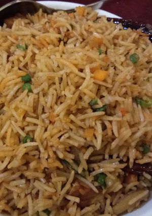 A picture of Schezwan fried rice.