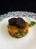 Acelgas con patatas y morcilla de Burgos