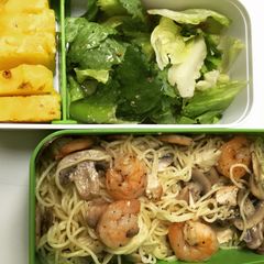 A picture of Bento Series # 2 — Trois Fromage et Champignon Pasta.