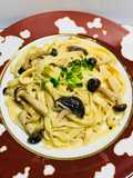 Fettuccine con hongos!