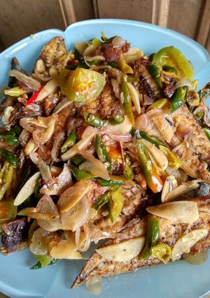 Foto resep Ikan cue tongkol pedas