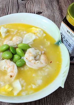 黃金蝦XO醬鮮味粥 的食譜成品照片