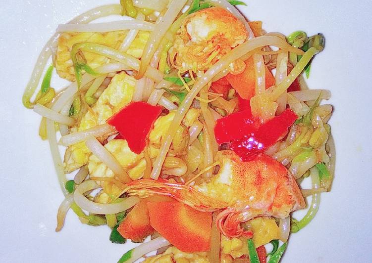 Tumis Wottda (Wortel tempe toge Udang)