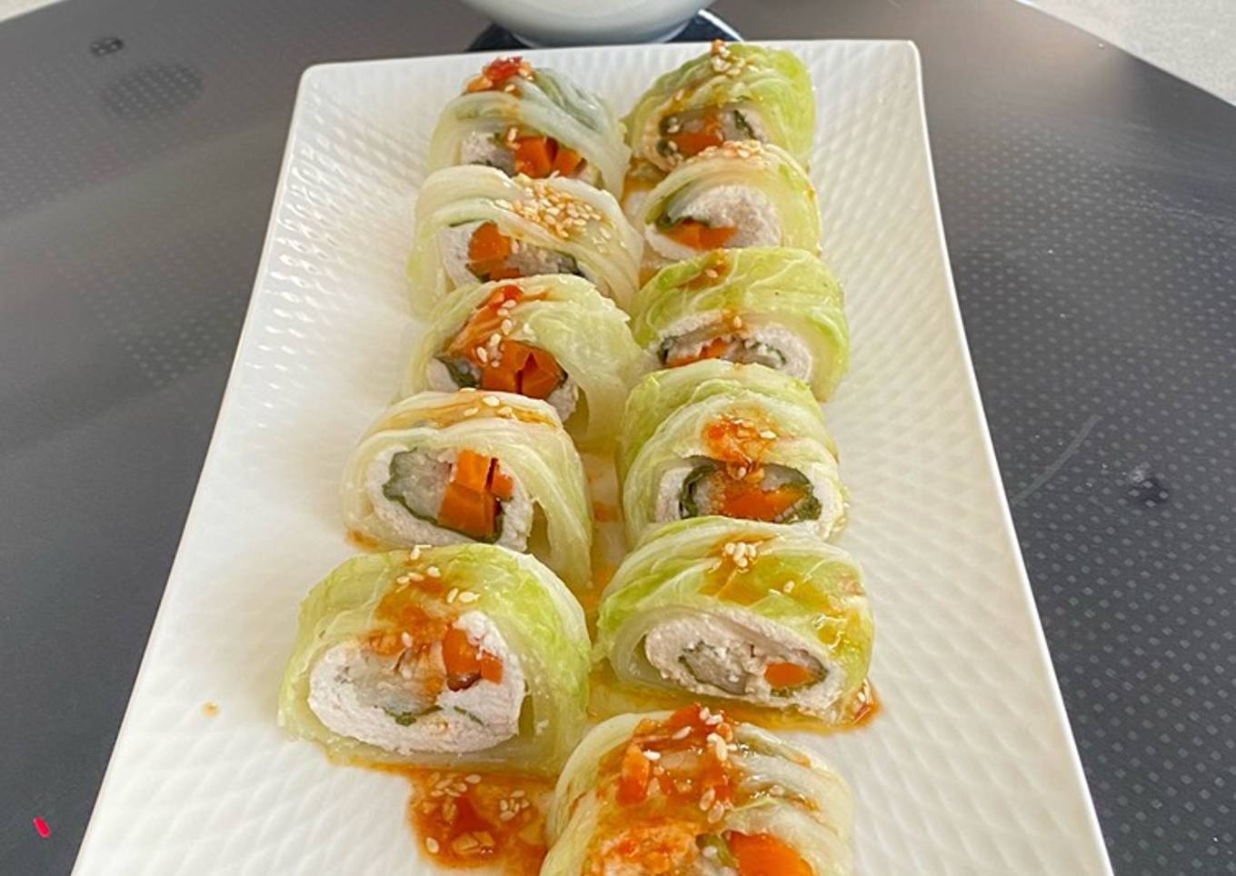 Chinese Cabbage & Chicken Breast Rolls
