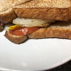 A picture of Wheat bread sandwiches.
