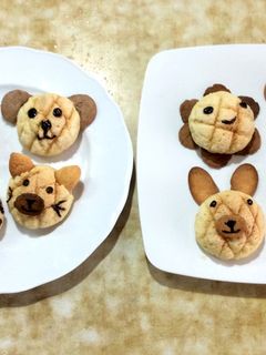 Hình của món Melon bread - Bánh mì đáng yêu cho bé #ngon_bất_ngờ.