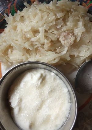 A picture of Potato khichadi.