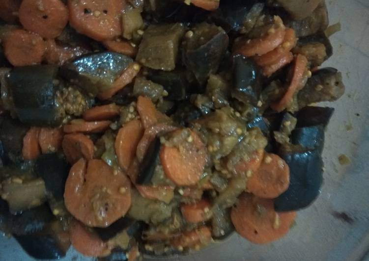 Recipe of Favorite Brinjal and carrots vegetables