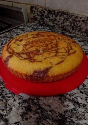 Una foto de Bizcochuelo marmolado de Naranja