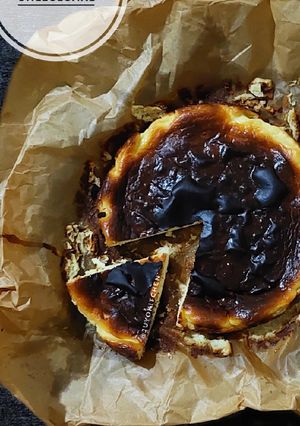 Foto resep 🇪🇸 BASQUE BURNT CHEESECAKE 🇪🇸