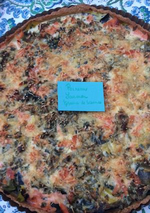 Une photo de Tarte saumon poireaux