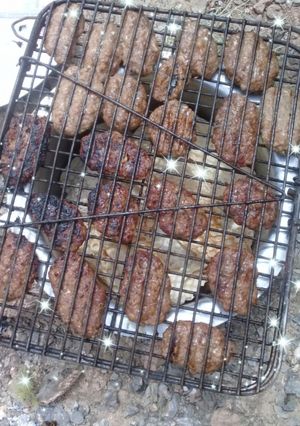 عکسی از دستور کباب کوبیده بدون سیخ در طبیعت🤭😍