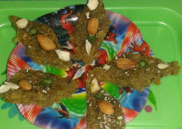 Recipe of Favorite Mater or gheeye ke burfee