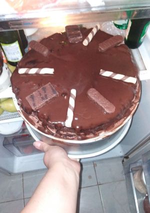 صورة لوصفة كيك 🍫 محشي كريمة زبدة مع باونتي