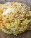 Zapallitos con zanahoria queso y arroz
