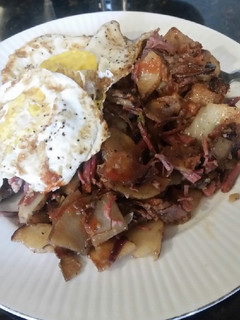 A picture of Brad's corned beef hash.