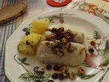 Merluza al horno con frutos secos
