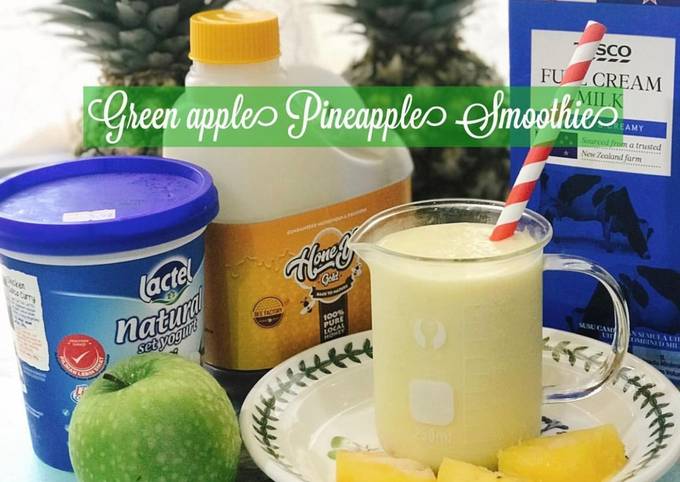 Resipi Green Apple Pineapple Smoothie Oleh Mahadiah Cookpad