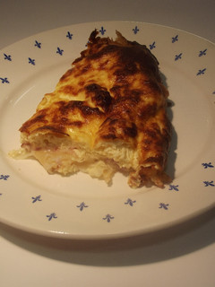 Una foto de Quiche de beicon y queso gruyère