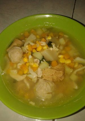 Foto resep Sup Jagung dengan Jamur