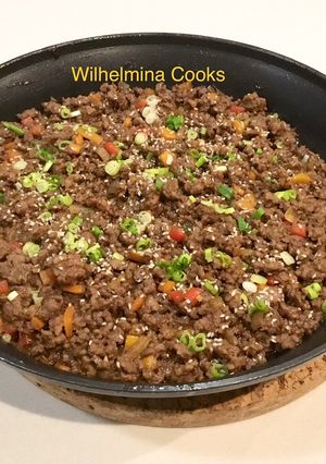 A picture of Ground lamb Bulgogi.