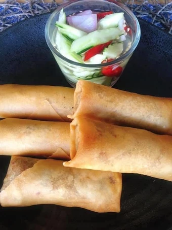 Easy Steps to Prepare Recipes 🧑🏽‍🍳🧑🏼‍🍳 Crispy Vegetable Spring rolls Recipe • With Mushroom filling • Vegetarian Recipe the  Makes Drooling Really Delicious.